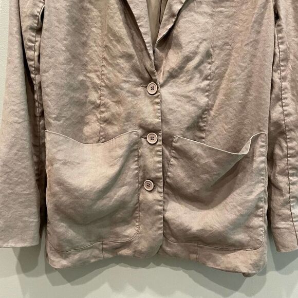 Monrow Tan/Brown Blazer Jacket - Size: Small - Picture 2 of 10